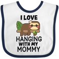 thumbnail image 3 of Inktastic I Love Hanging out with My Mommy with Sloth Boys or Girls Baby Bib, 3 of 4