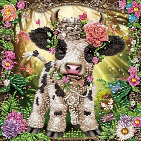 Jungle Cow Diamond Art Painting Kit