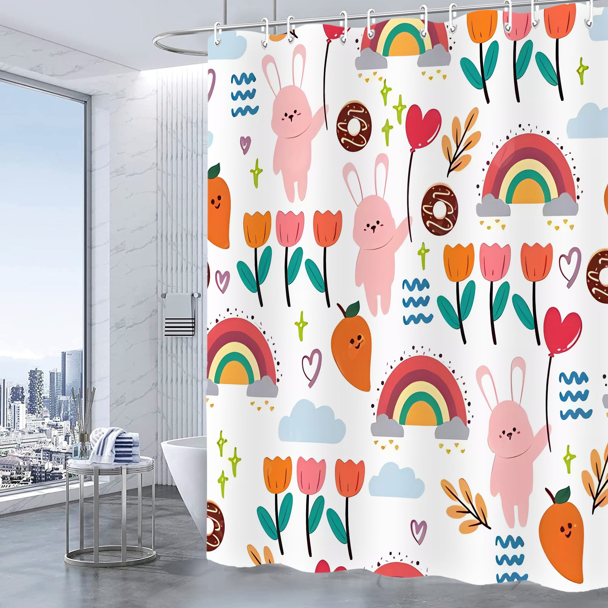 FABOTD Shower Curtain Wildlife Shower Curtain Boho Shower Curtain