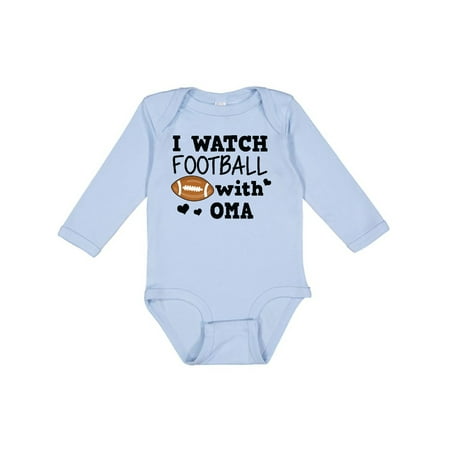 

Inktastic I Watch Football with My Oma Boys Long Sleeve Baby Bodysuit
