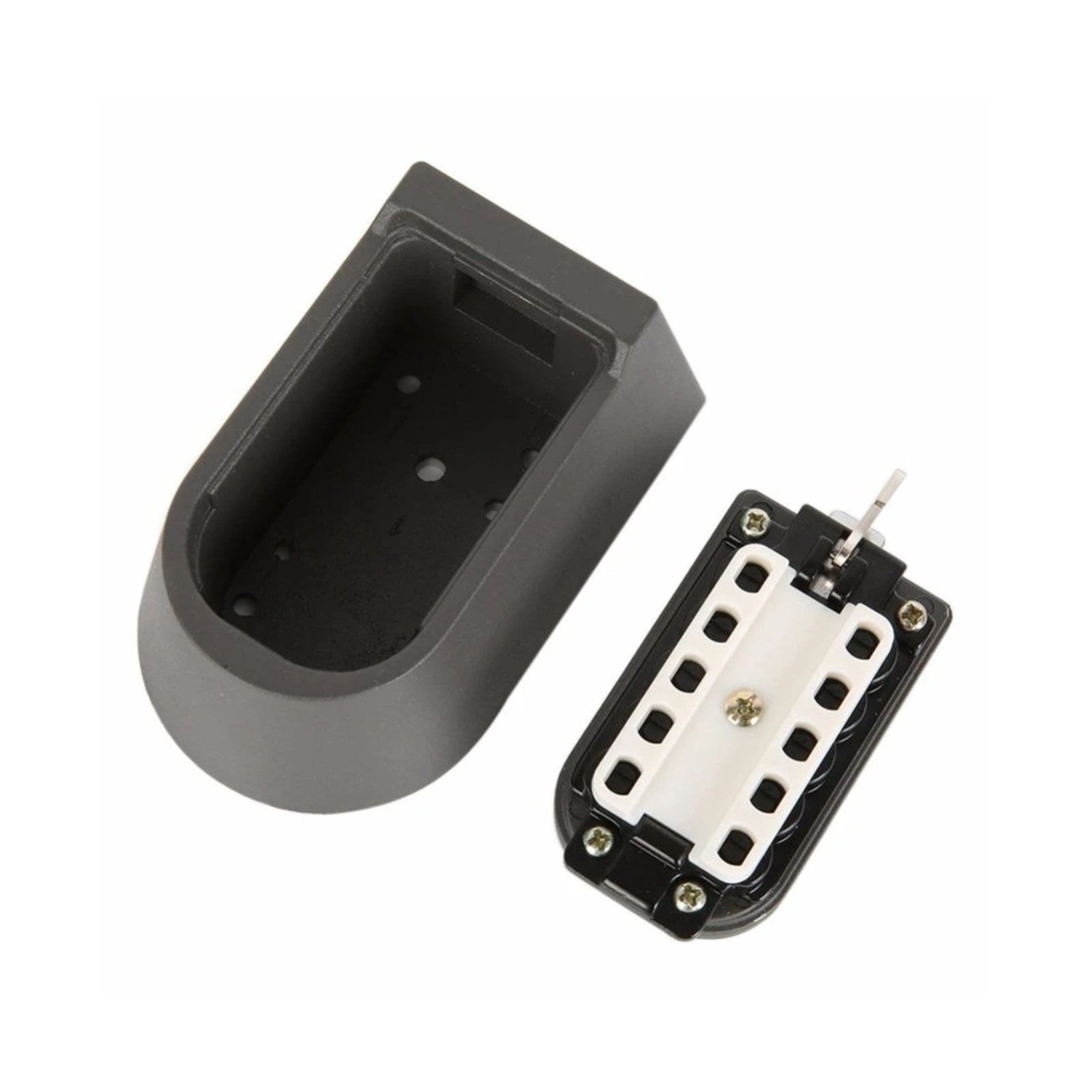 Wall Mounted Outdoor Key Storage Lock Box 10 Digit Push-Button Combination Password Key Safe Box Resettable Code Key Holder ,Upgraded Security Combination Lock