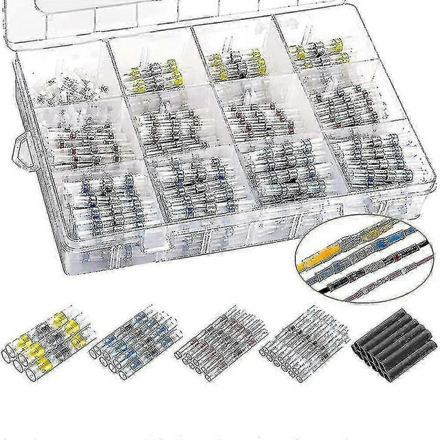 500pcs Solder Joint Wire Connector - Shrink Solder Butt Connectors - Solder Connector Kits - Insulated Waterproof Wire Terminals For Automobiles And S