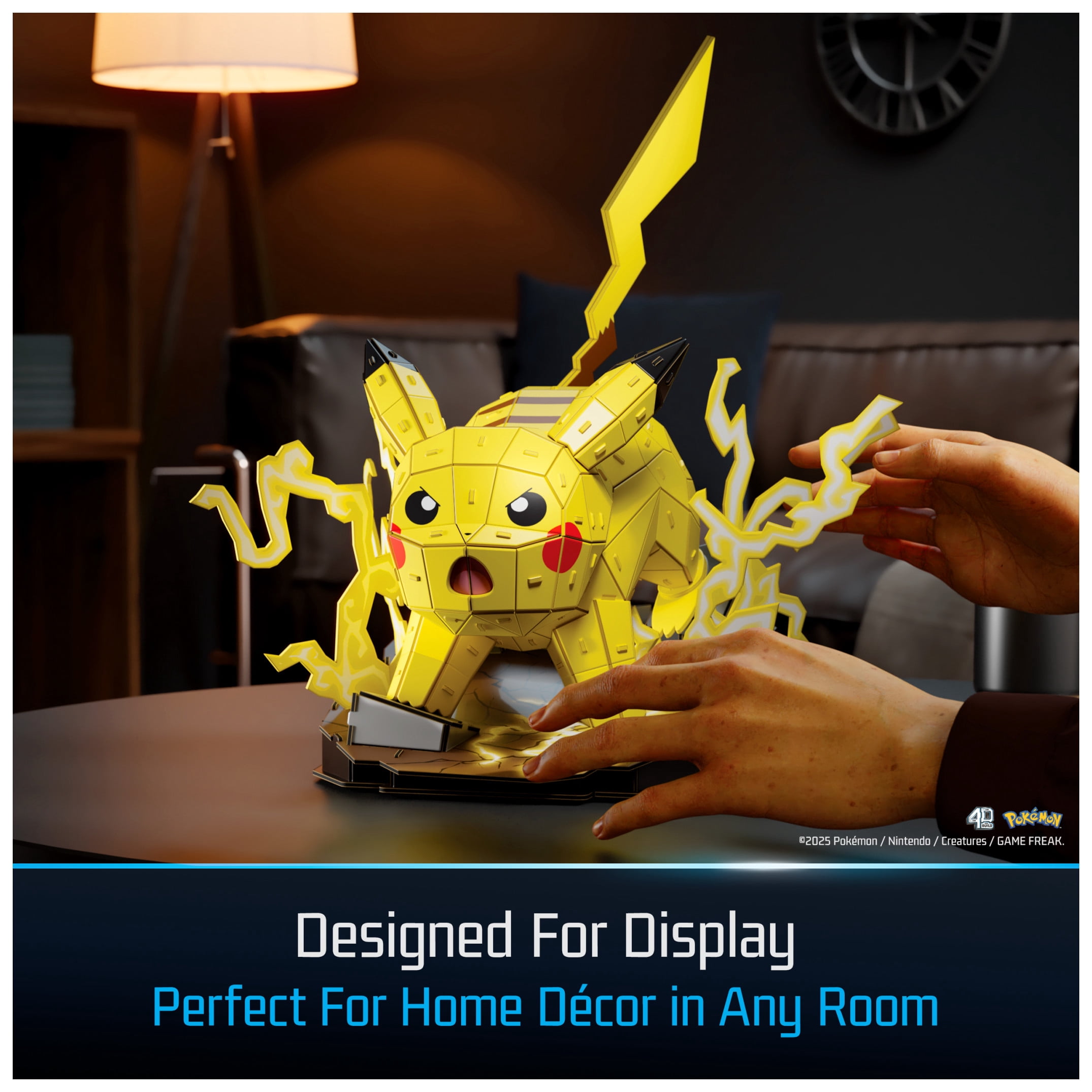 4D Build, Pokémon Pikachu 3D Model Kit, Pokémon Figure, Kanto
