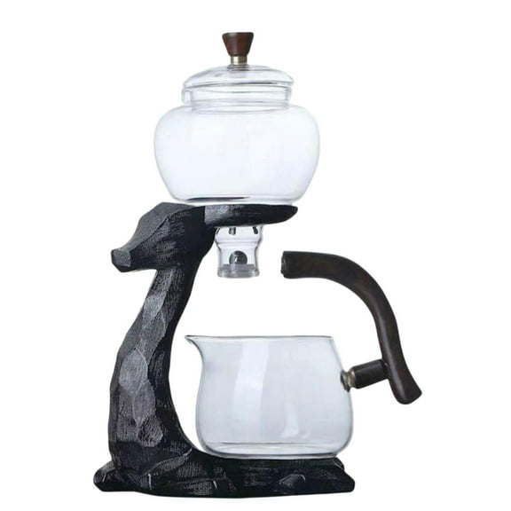 Glass Automatic Set Drip Pot Heat Resistant Tea Making with Base for Home
