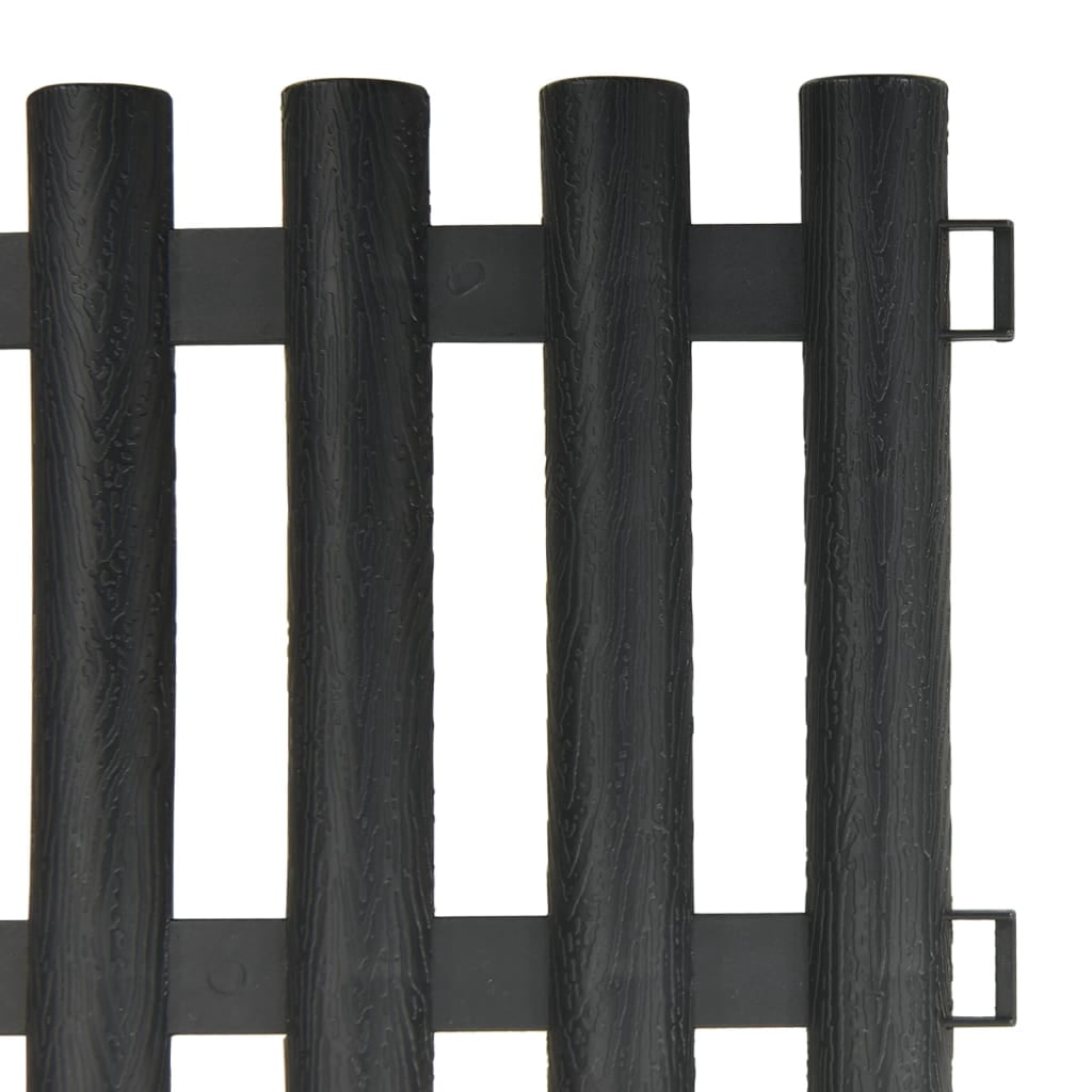 vidaXL Lawn Edgings 17 pcs Anthracite 32.8' PP
