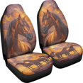 thumbnail image 3 of FUIALDOLG Horse Painting Vehicle Seat Covers for Women, 2 Pack Front Seat Cover Nonslip Elastic Universal Automotive Interior Decorative Accessories for Trucks and Sedans, 3 of 12