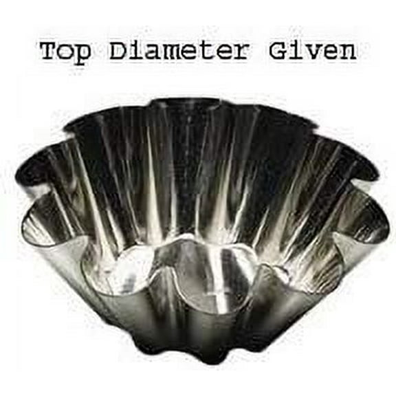 Paderno Fluted Brioche Heavy Tinned Steel Mold - 3-1/8"