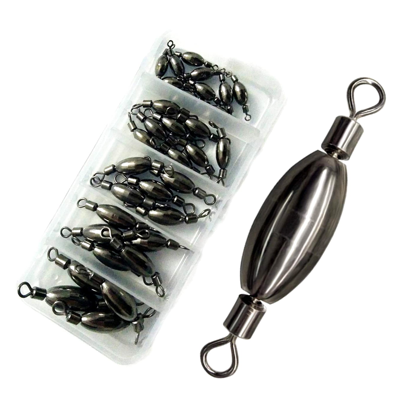 Avlcoaky Fishing Weights Sinkers Egg Sinkers with Inner Swivel Saltwater Inline Trolling Swivel Weights 