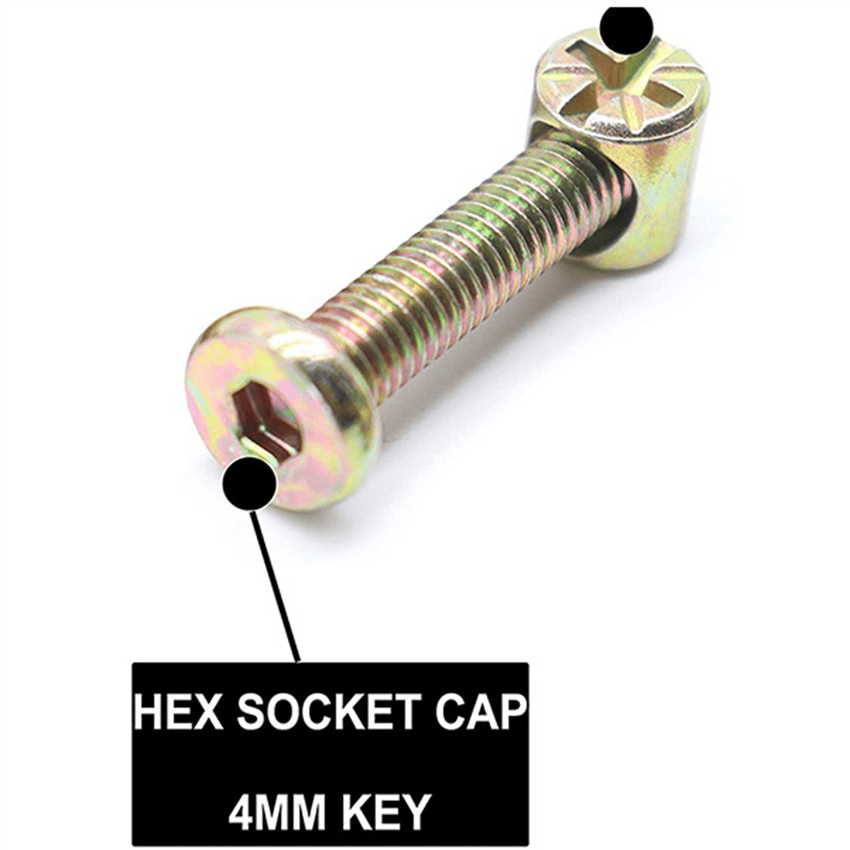 Baby Bed Screws Bolts Kit Hex Drive Socket Cap Bolts Barrel Nuts Assortment Kit for Crib Chairs M6 200Pcs