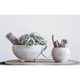 thumbnail image 3 of 3R Studios Fluted Distressed Cream Footed Terracotta Planter, 3 of 11