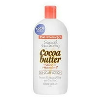 Fruit Of The Earth Smooth Hydrating Cocoa Butter With Aloe and Vitamin E Skin Care Lotion, 16 Oz