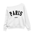 thumbnail image 5 of Arlun Girls off the Shoulder Sweatshirt for Back to School Season Oversized Drop Shoulder Long Sleeve Hoodless Pullover Top Fall Winter Letter Print Baggy Cozy Sweatshirts 170, 5 of 5