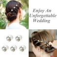 thumbnail image 4 of 12 Pieces Spirals Crystal Rhinestones Flower Pearl Hair Clips,Twist Hair Jewelry Hair Pins Accessories for Women Girls Wedding Bridal, 4 of 5