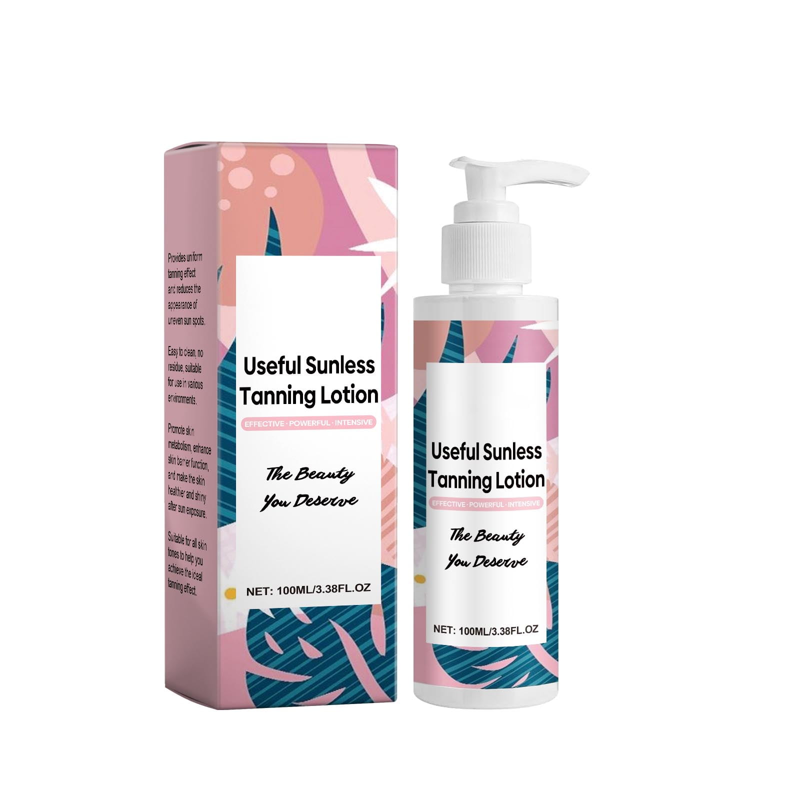 Alvantor Sunless Tanning Lotion Outdoor Moisturizing Gel with Coconut Oil and Vitamin E for Wheat Tan Skin  3.37 fl oz