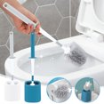 thumbnail image 4 of Toilet Brushes and Holders Household Toilet Brush Set with Base Wall Mounted Plastic No Punching No Dead Corners Toilet Cleaning Brush for Household Toilets, 4 of 7