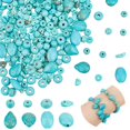 thumbnail image 1 of arricraft About 250 Pcs 6 Styles Turquoise Beads Oval Round Disc Rondelle Chip Teardrop Heishi Beads Irregular Loose Stone Beads for Bracelet Necklace Jewelry Making Hole 1mm, 1 of 1