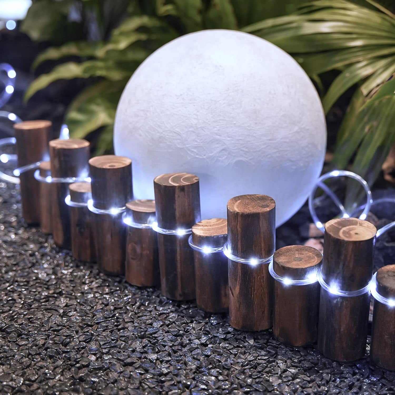 2 Pack Solar Rope Lights Outdoor , 39FT Solar Patio Lights Outdoor Waterproof with 8 Modes , 100 LEDs Christmas Tree Decoration Lighting for Outside,Lawn, Garden, Yard, Wedding, Party(Cool White)