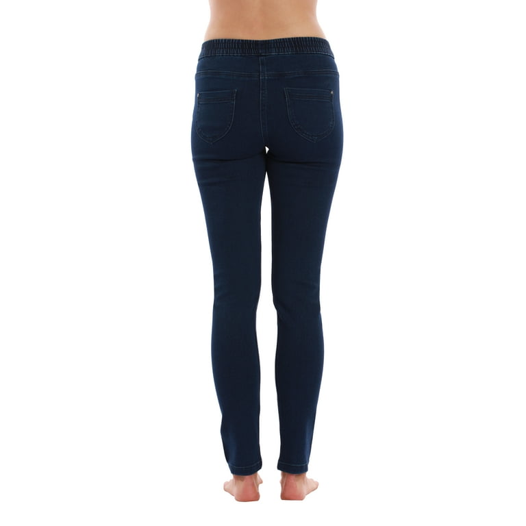 Just Love Solid Jeggings for Women (Dark Denim Stretch, Large) 