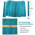 CraftySticks- 100 Pack 4.5 Inch Blue Popsicle Sticks for Crafts ...