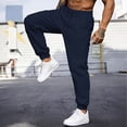 thumbnail image 2 of Dresfit Men's Linen Pants Baggy Drawsring Sweatpants Elastic Waist Lightweight Golf Joggers Relax Fit Straight Leg Big and Tall Yoga Jogger Pants with Pockets XL, 2 of 6
