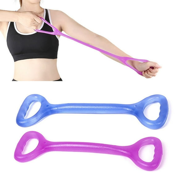 Cheers.US Fitness Exercise Bands for Total Body Workout Yoga Pilates Belt 8 Shape Resistance Band Elastic Tension Rope Stretch Band with Handles, Chest Exerciser, Resistance Training