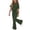 Army Green, variant on Girls Leopard Heart Clothing Set Teens 2 Piece Outfits Crewneck Oversized Short Sleeve Top Flare Pants Sets School Loose Sky Blue 5-6 Years