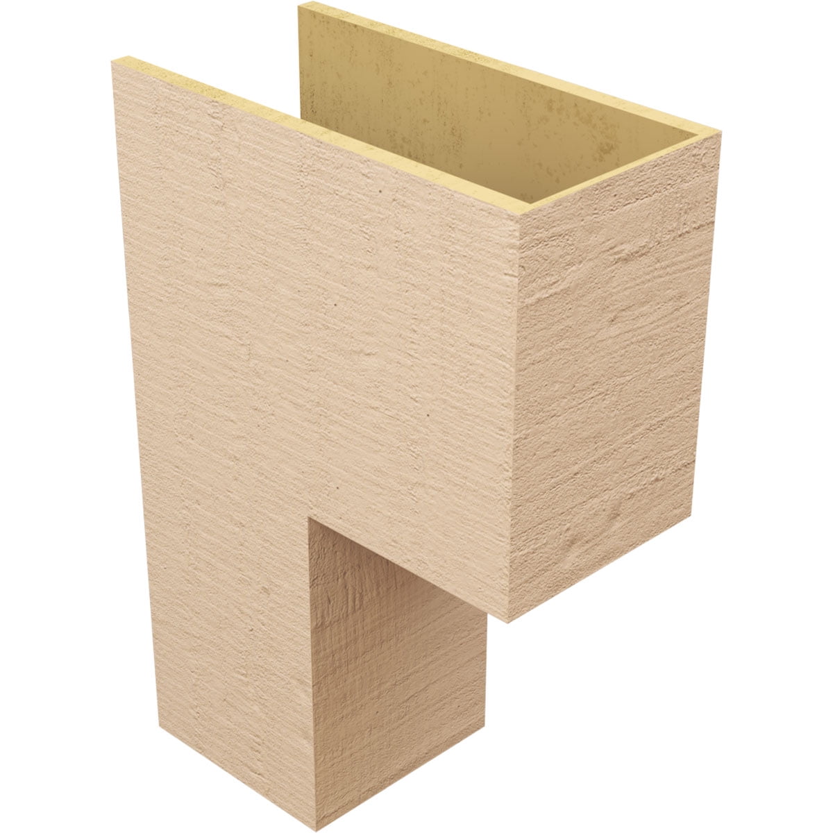 12"W x 24"D x 36"H Classic Chapel Hill Rough Cedar Woodgrain TimberThane Corbel, Primed Tan