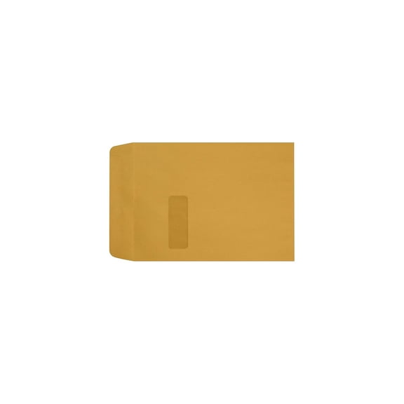 LUX 9 x 12 Open End Window Envelopes 500/Pack 28lb. Brown Kraft (1590BK-500)