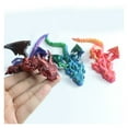 thumbnail image 4 of 1pc 3D Printed Flexible Wings Dragon Statue, Mixed Color Plastic, Desk Decor, Birthday Gift Collectible, 4 of 4