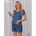 thumbnail image 4 of Ekouaer Women Maternity Nursing Set 2 PCS Postpartum Pajamas Breastfeeding Labor Delivery Pregnancy Pjs, 4 of 6