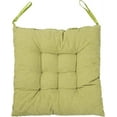 thumbnail image 1 of Nvzi 1 cojín suave para asiento de silla, cojín para silla de comedor, diseño de cremallera de 15,8 x 15,8, diseño de cuerda para colgar, cojín para asiento de interior y exterior (verde), 1 of 4