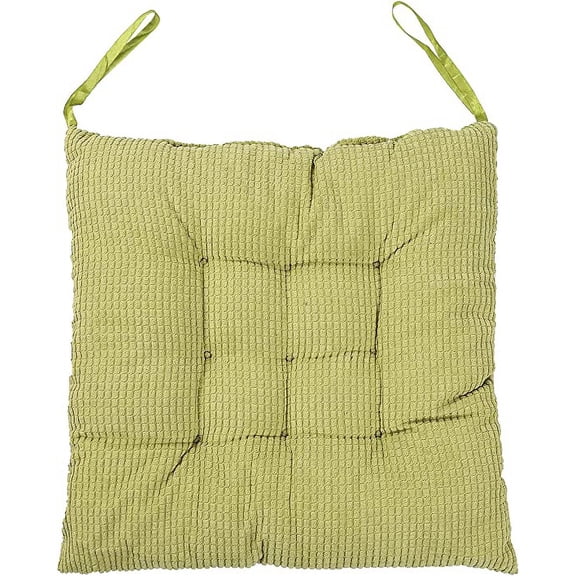Zhuge 1pc Soft Chair Seat Pad Dining Chair Cushion 15.8 x 15.8 Zipper Design Hang Rope Design Indoor Outdoor Seat Cushion ,Green