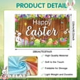 thumbnail image 2 of 2D FLAT 1pc Party Photo Booth Props Large Happy Easter Backdrop, 110x180cm/43.31x70.87 Inch Durable Polyester Fabric Happy Easter Banner Happy Easter Decorations Indoor Outdoor Wall Background, 2 of 5