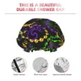 thumbnail image 5 of Kdxio Neon Mardi Gras Print Shower Cap for Women,Elastic and Reusable,Double Waterproof Layers Bathing Hat, 5 of 9