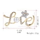 thumbnail image 4 of Flor alfabeto broche con incrustaciones de perlas estilo corsé, 4 of 8