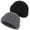 Gray/Black, variant on 2 Pack Winter Toboggan Beanie Hats, Thick Ribbed Knit Fisherman Hat, Thermal Windproof Winter Gift for Men Women, Skiing Hiking, Grey/Black