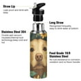 thumbnail image 3 of Yayeee 20oz Insulated Water Bottle Double Wall Stainless Steel with Flip Straw Lid, Flowers and Dog, 3 of 7