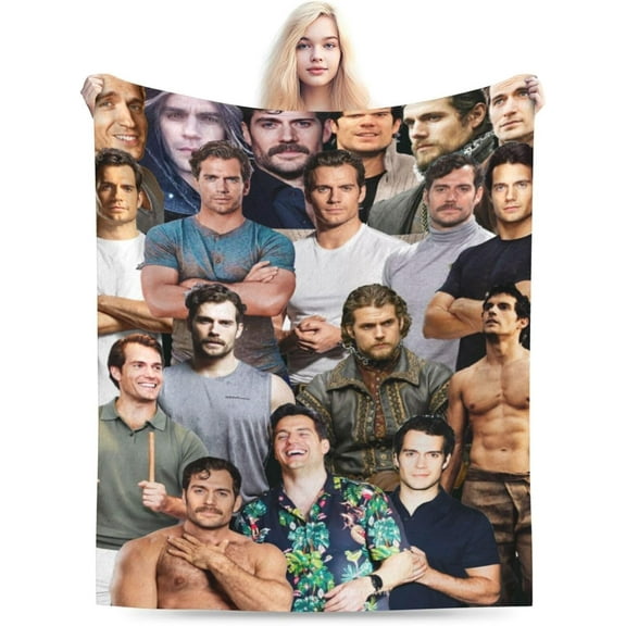 henry cavill Blanket Soft and Comfortable Warm Fleece Throw Blankets Carpet Rug Decoration Gift for Decor room dormitory Picnic Yoga Sofa Camping Travel All Season
