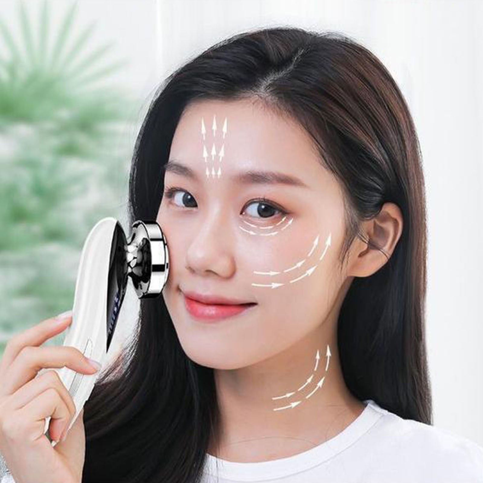 EGNMCR Hot And Cold Introduction Instrument Small Microcurrent Lifting Iron Household Skin Rejuvenation Instrument Electric Beauty Instrument Facial Facial Beauty Facial massager