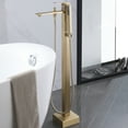 thumbnail image 3 of Freestanding Clawfoot Tub Faucet with Hand Shower, Floor Mount Copper Tub Filler, 3 of 8