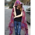 thumbnail image 3 of Capa con capucha Irfora Vintage mujer otoño Hoode Cape geométrica hebilla borla cálido bohemio capa informal Poncho Irfora Capa con capucha, 3 of 5