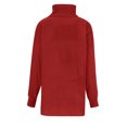 thumbnail image 4 of Brglopf Women's Sweater Dress Turtleneck Long Sleeve Oversized Chunky Knitted Dress Solid Color Fall Winter Pullover Dresses, 4 of 5