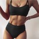 thumbnail image 2 of Baño De Cintura Alta, Traje De Baño Cómodo Para Mujer, Conjunto De Traje De Baño Transpirable Con Forro Desmontable Para Nadar Al Aire Libre, Playa, Fiesta En La Piscina Yuarrent OD010776-01, 2 of 7
