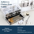 thumbnail image 2 of Sea Team Clear Makeup Organizer with Drawers, Acrylic Plastic Cosmetic Display Case, Jewelry Storage Box, Holder for Dresser, Bathroom, Vanity, Countertop (3 Middle Drawers), 2 of 6