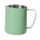 thumbnail image 5 of Jarra para espumar leche, taza de , jarra humeante, accesorios para café, taza espumadora de leche de acero inoxidable para barra de café Verde Claro 600ml, 5 of 8