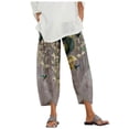 thumbnail image 2 of CHGBMOK Capris à Imprimé Paysage pour Femmes Grande Taille, Style de Rue Mode, Liquidation, 2 of 2
