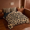 thumbnail image 2 of Erosebridal Cheetah Pattern Letter E 7 Pieces Bedding Comforter Set,Chic Leopard Printed Full Bedding Set For Girls Teens,Reversible Black, 2 of 7