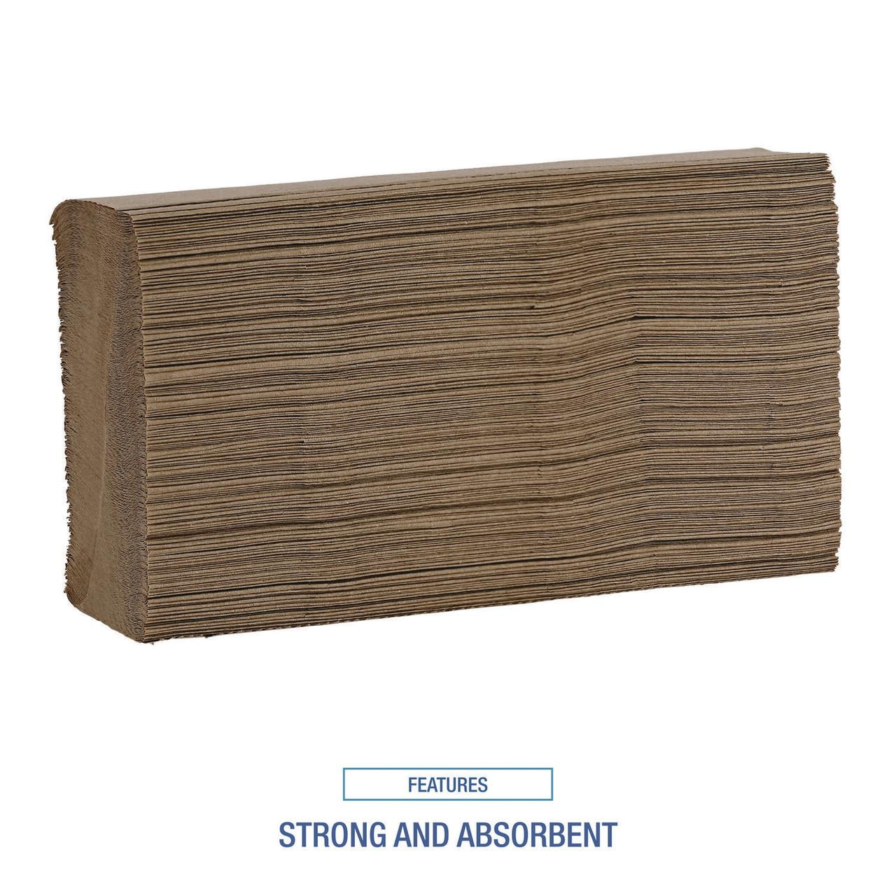 Boardwalk Multifold Commercial Paper Towels, Natural, 250 Towels/Pack, 16 Packs/Carton, 9 x 9.45 inches