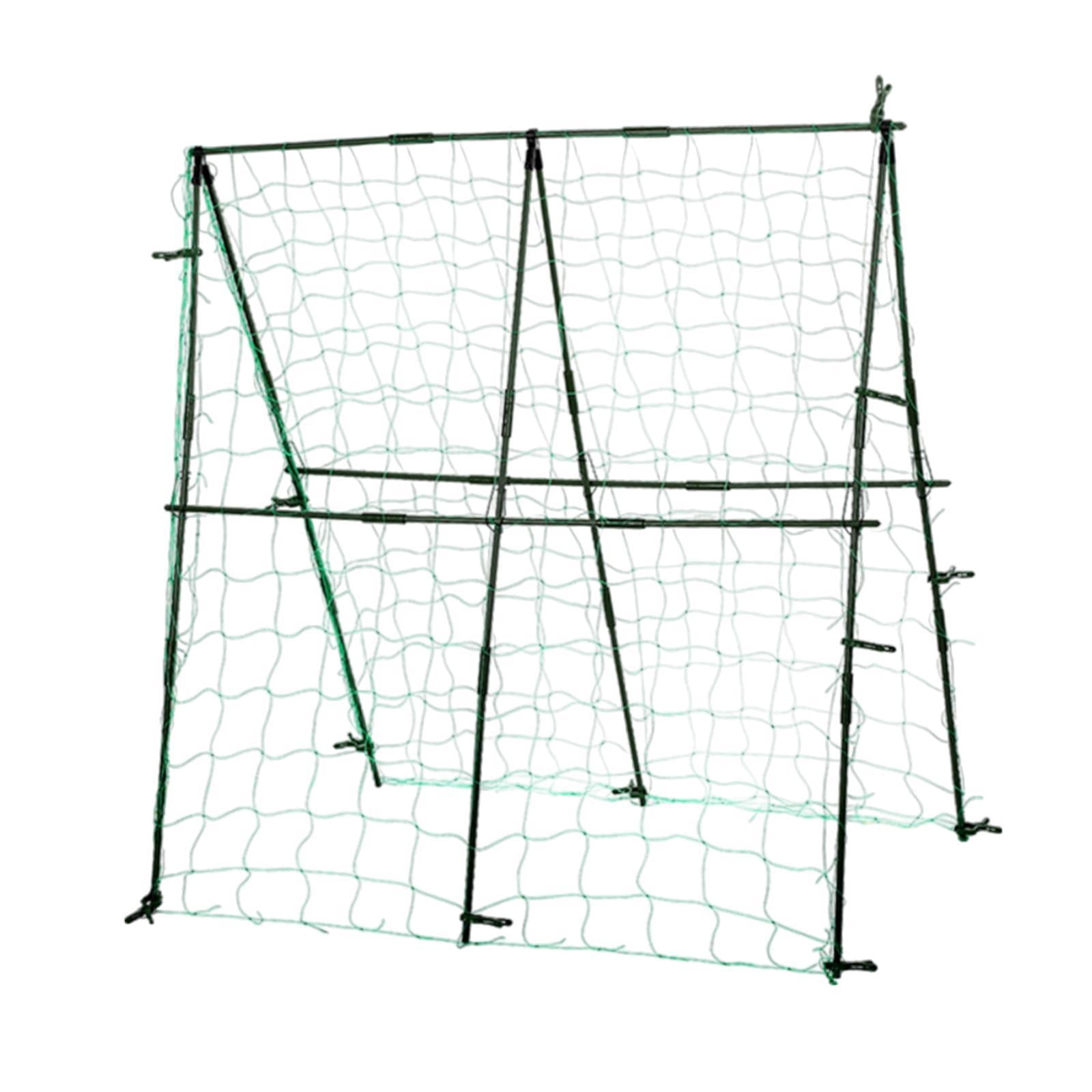 figatia Cucumber Trellis with Netting Sturdy Foldable Detachable Plant Grow Support A Frame Garden Trellis for Climbing Plants Garden