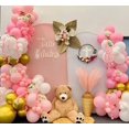 thumbnail image 3 of Juego de globos con forma de confeti AIOZX, oro rosa, 50 unidades, 30 cm, con cintas, 3 of 7